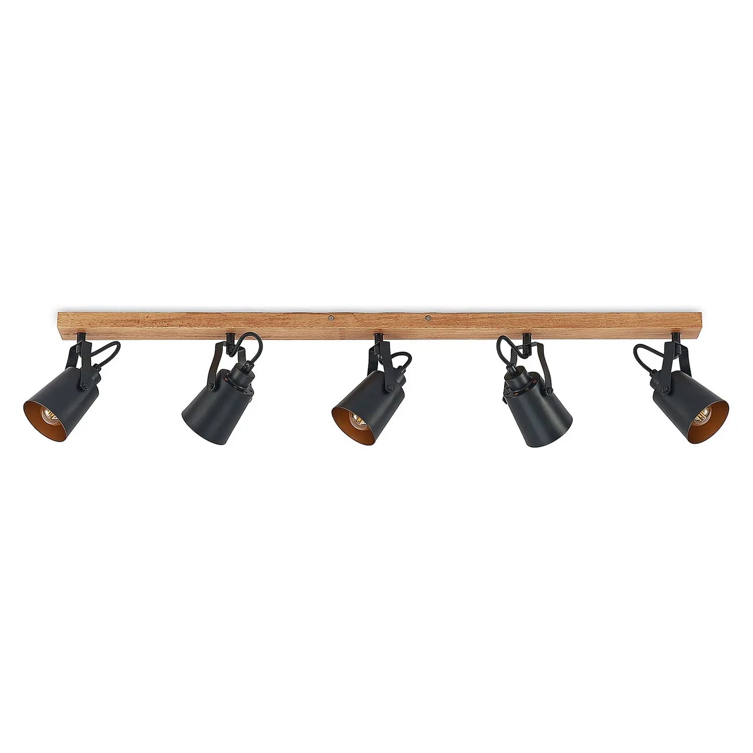 B-Ware Lindby Deckenstrahler Strahler Kimban Holz Metall 5 Flammig 106 Cm Schwarz E14 - 4251911706802