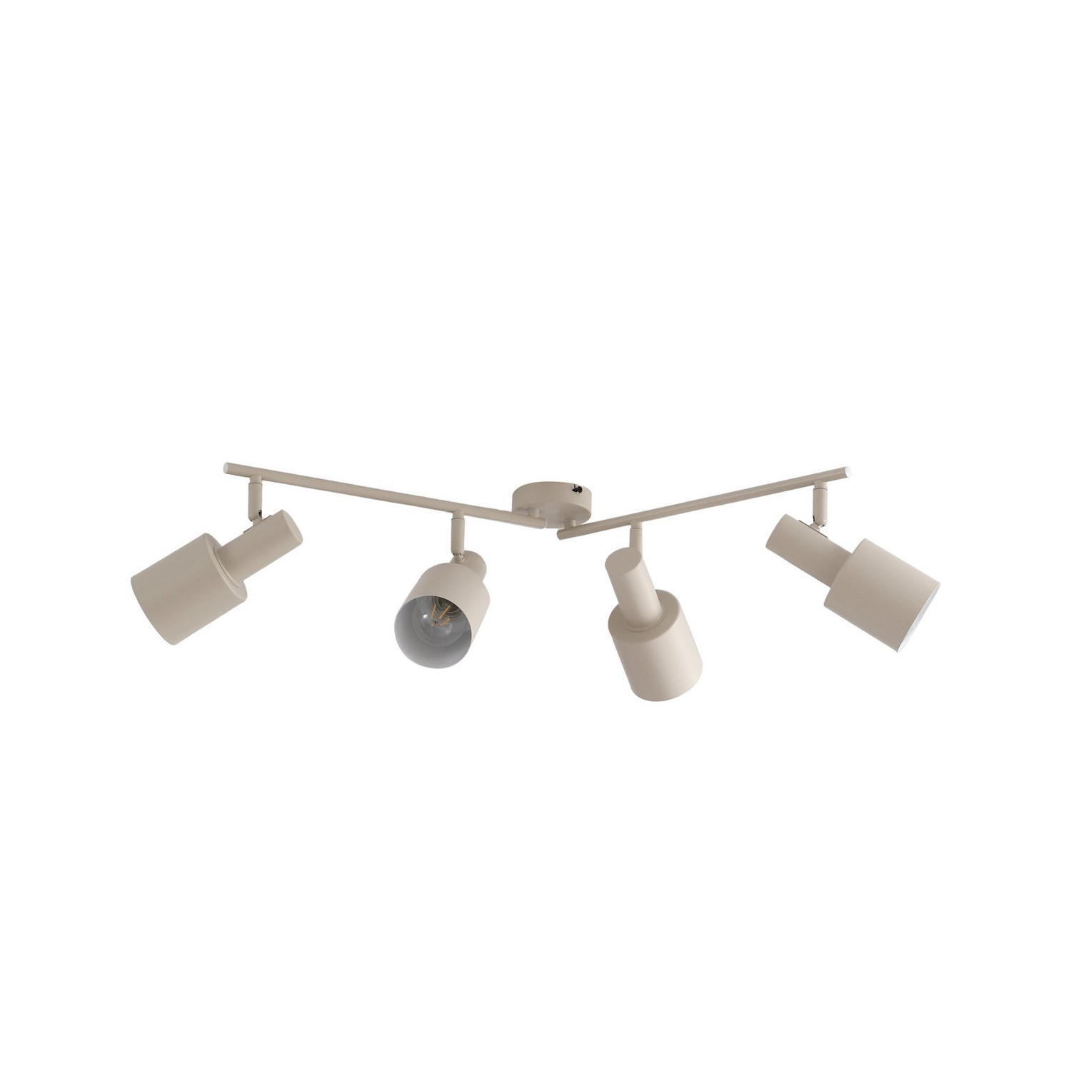 Lindby Deckenstrahler Ovelia Beige Lang 4 Flämmig Deckenlampe Lampe Strahler E27 B-Ware - 4251911775136