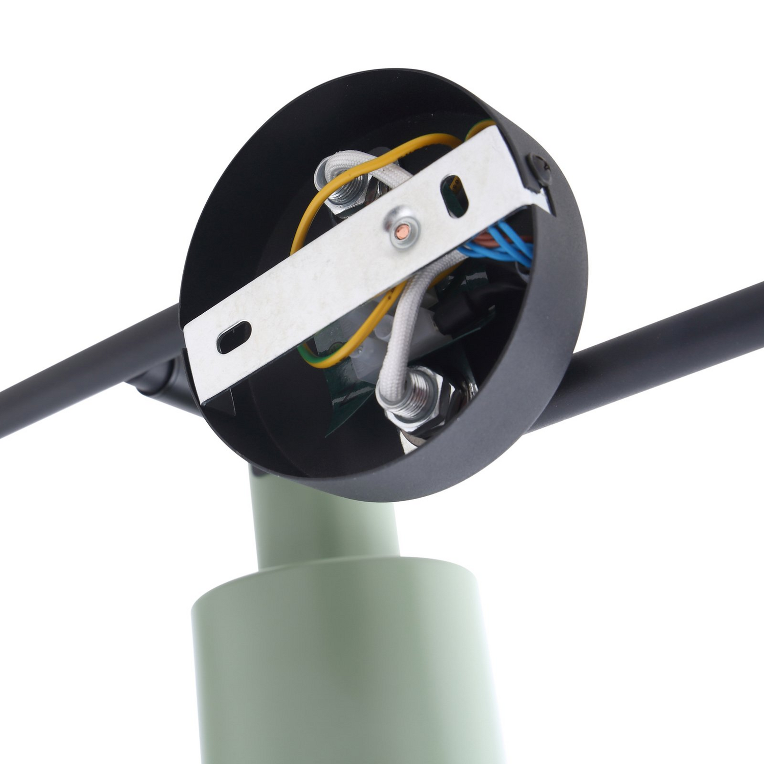 B-Ware Lindby Deckenstrahler Ovelia, Grün/Schwarz Lang Deckenlampe Strahler Lampe E27 - 4251911775129