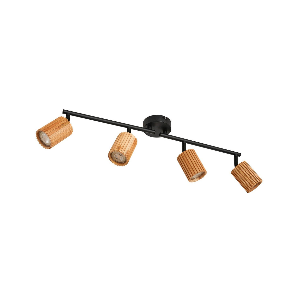 Lindby Deckenstrahler Strahler Stralino Deckenleuchte 4-flg Lampe L60 cm Holz - 4255830903816