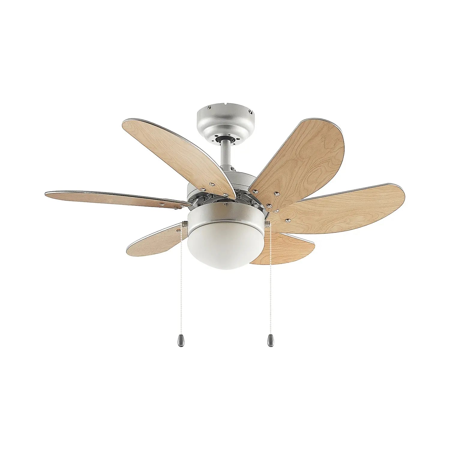 B-Ware Lindby Minja Deckenventilator Ventilator Holzflügel Silber Siehe Text - 4251911744590