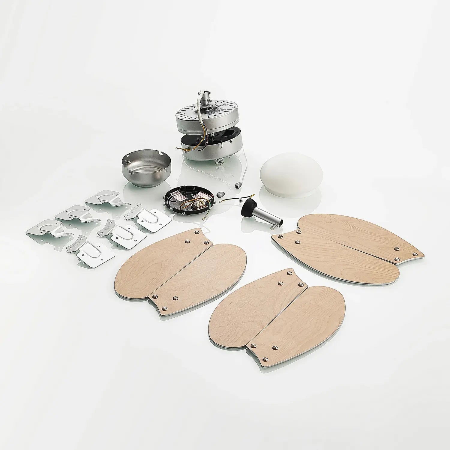 B-Ware Lindby Minja Deckenventilator Ventilator Holzflügel Silber Siehe Text - 4251911744590