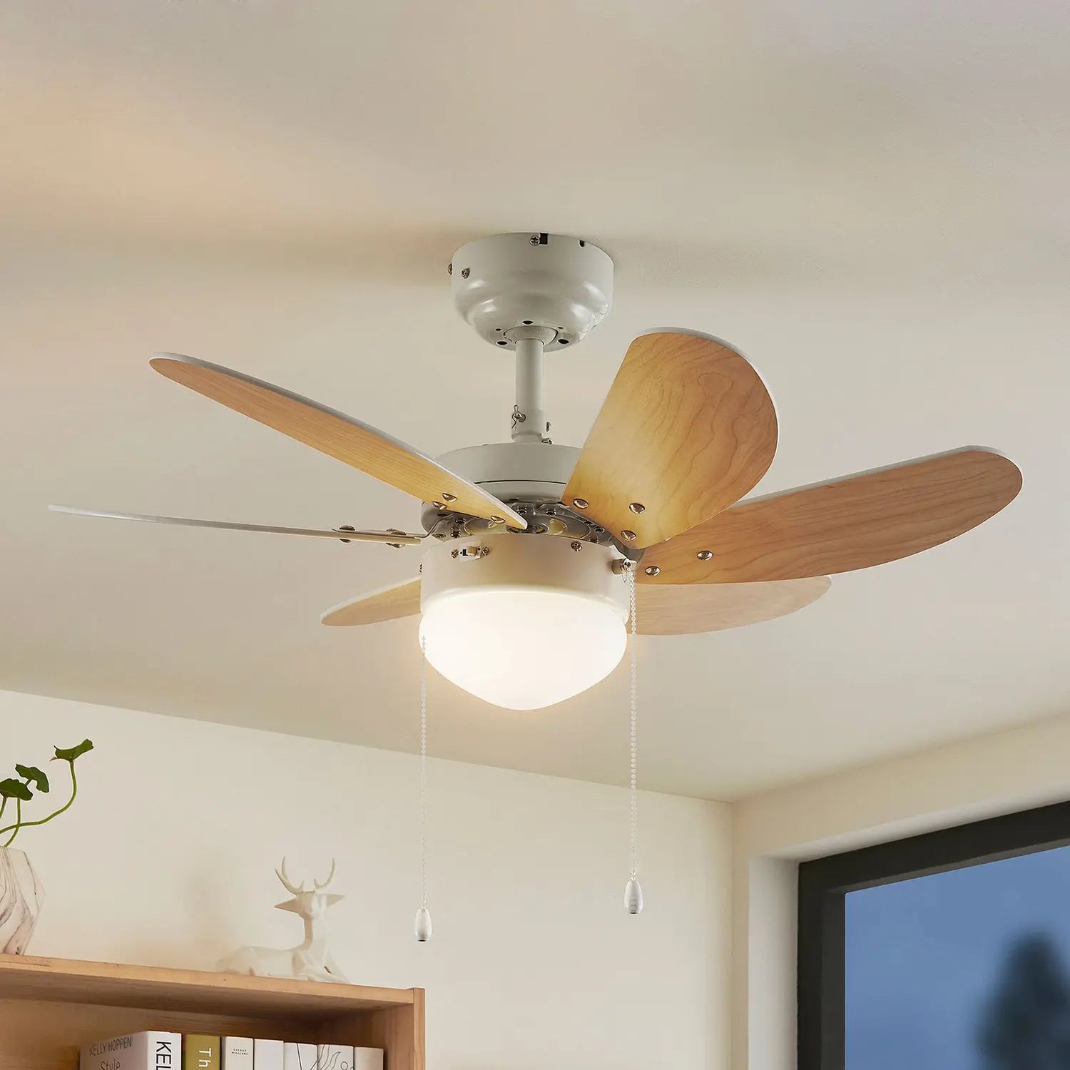 B-Ware Lindby Deckenventilator Ventilator Minja Licht Weiß Beleuchtung Leise ø80cm - 4251911789072