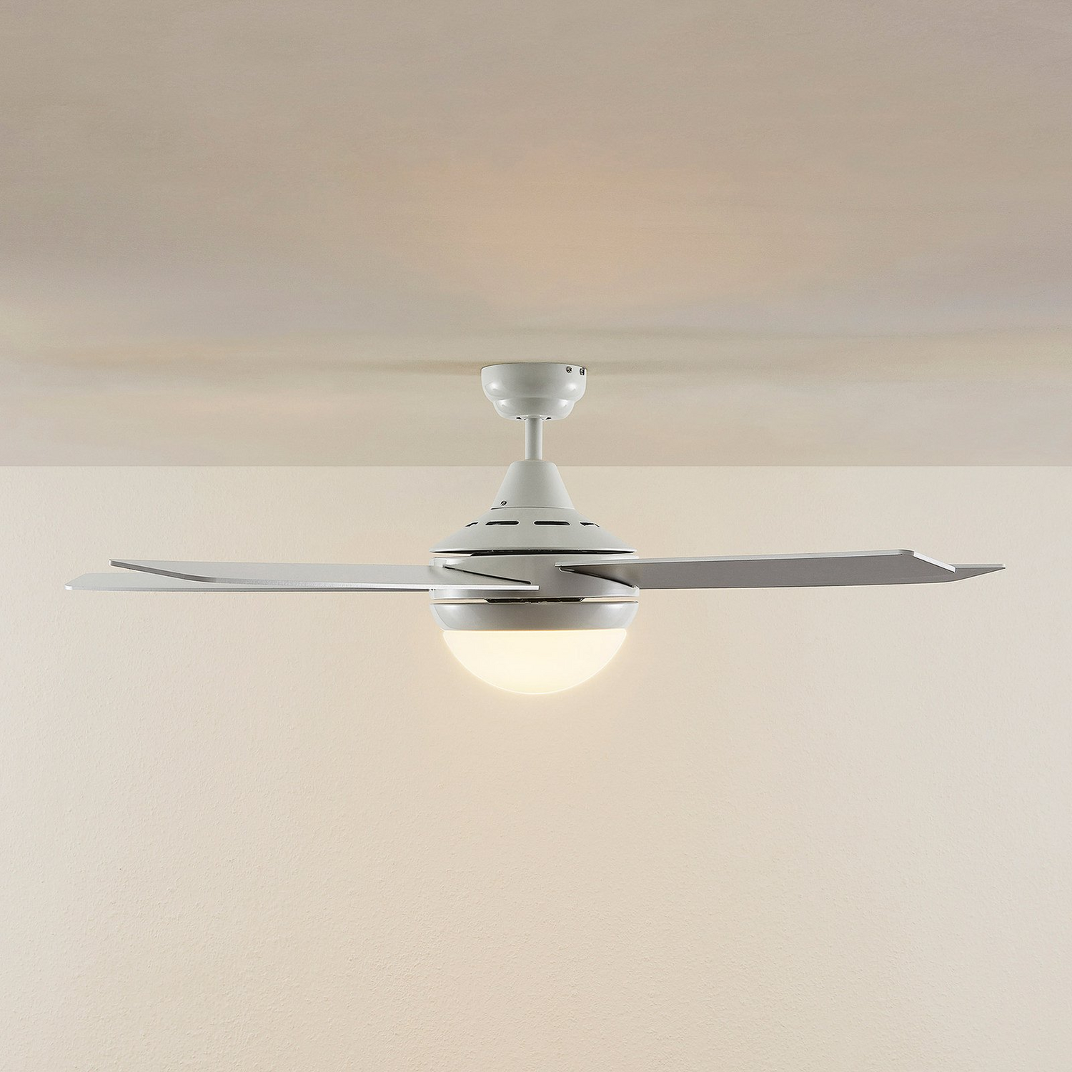 B-Ware Lindby Deckenventilator Ventilator Licht Auraya Leise Weiß 130cm - 4251911789188