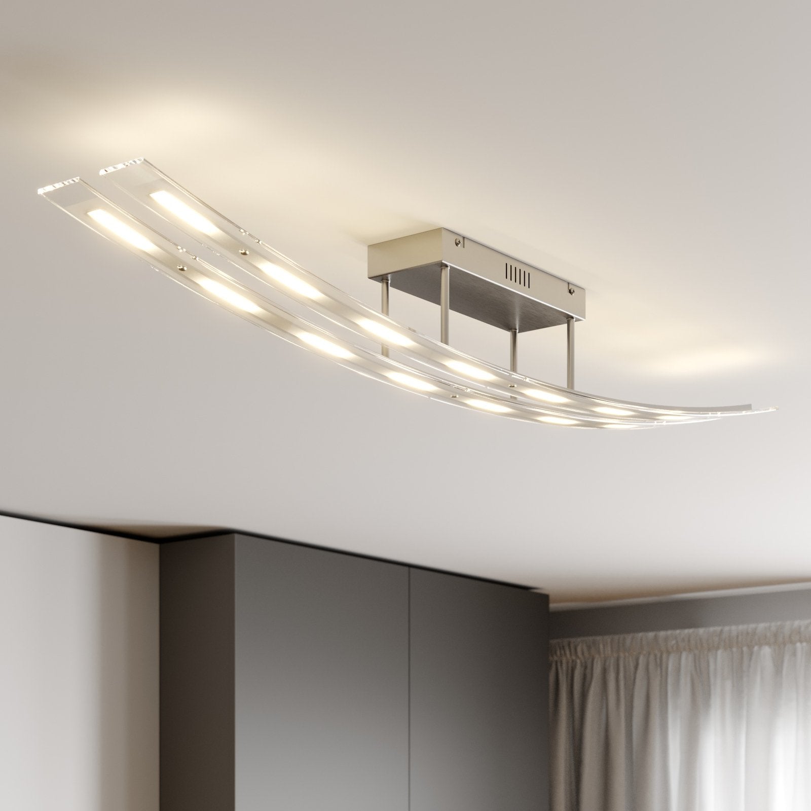 Lindby Deckenleuchte Deckenspot LED Jarda Glas dimmbar Lampe Leuchte 134cm - 4251096526950