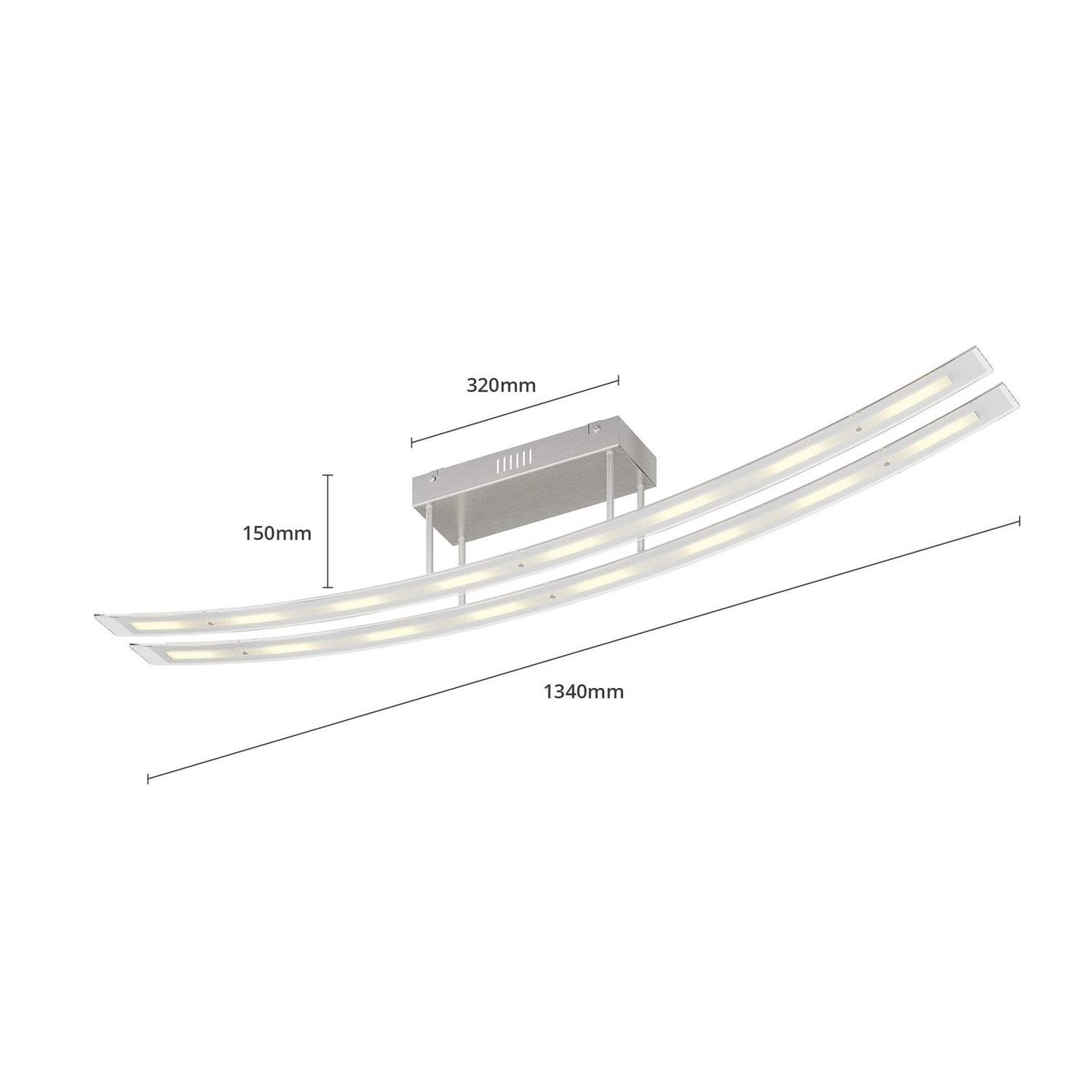 B-Ware Lindby Deckenleuchte Deckenspot Led Jarda Glas Dimmbar Lampe Leuchte 134cm