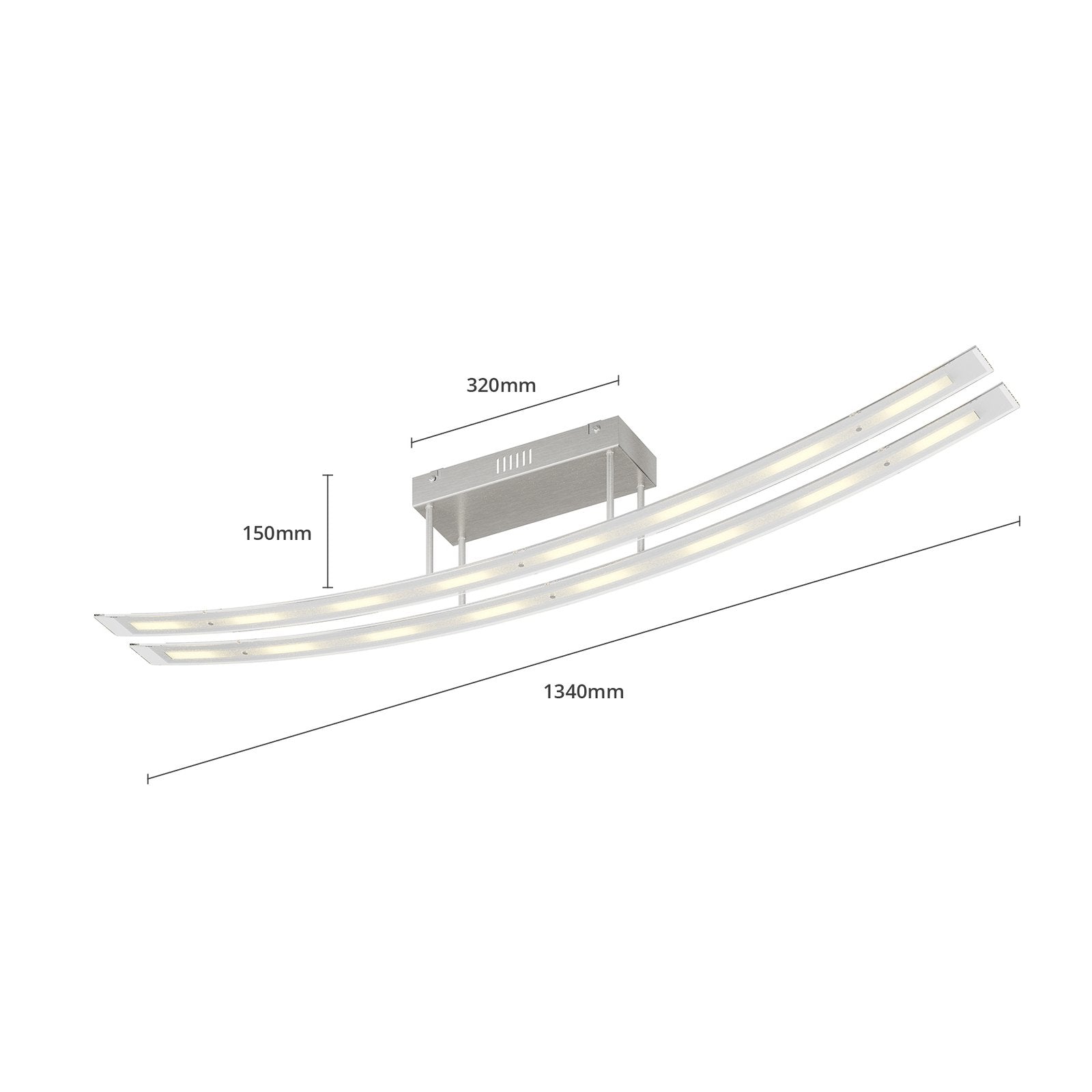 Lindby Deckenleuchte Deckenspot LED Jarda Glas dimmbar Lampe Leuchte 134cm - 4251096526950