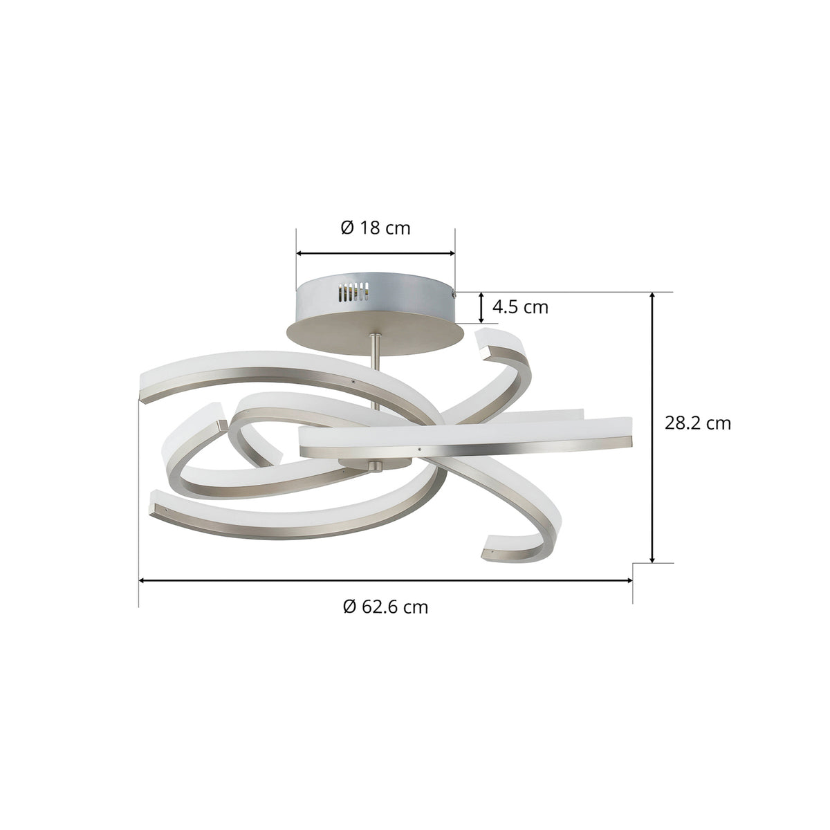 Lindby Divalis LED-Deckenlampe Deckenleuchte Deckenlicht Leuchte stepdim nic101 - 4251911760033