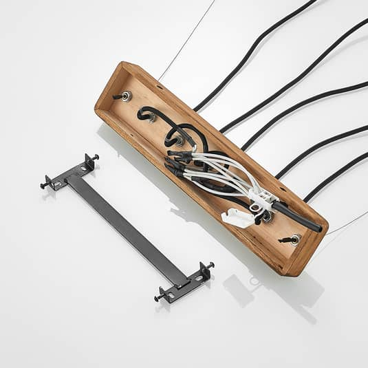 B-Ware Lindby Dorte Hängeleuchte Hängeleuchte Lampe Leuchte Aus Holz Und Beton Dunkel - 4251096584226