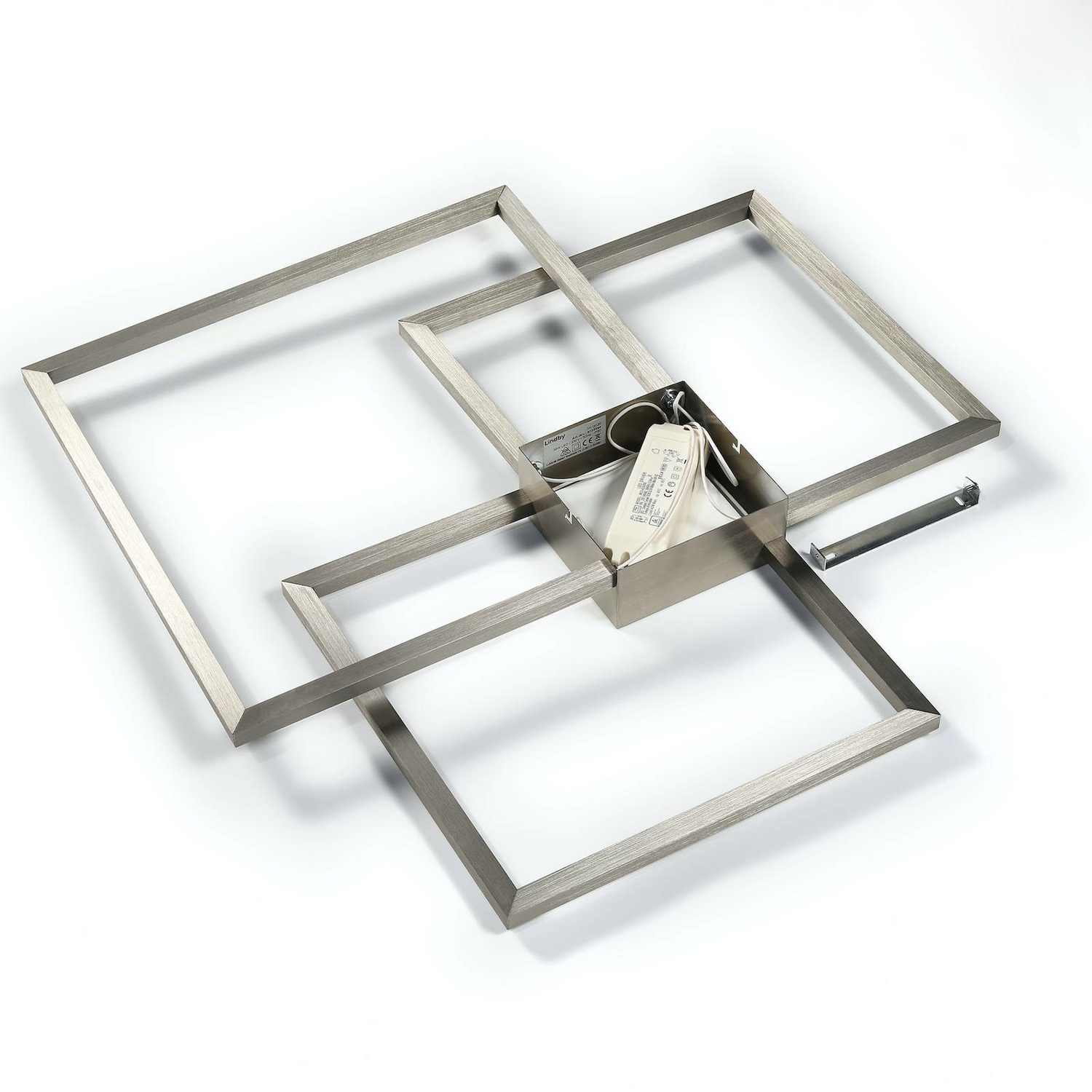 B-Ware Lindby Duetto Led Deckenlampe Deckenleuchte Lampe Wohnzimmerlampe Nickel 38981 - 4251096573992