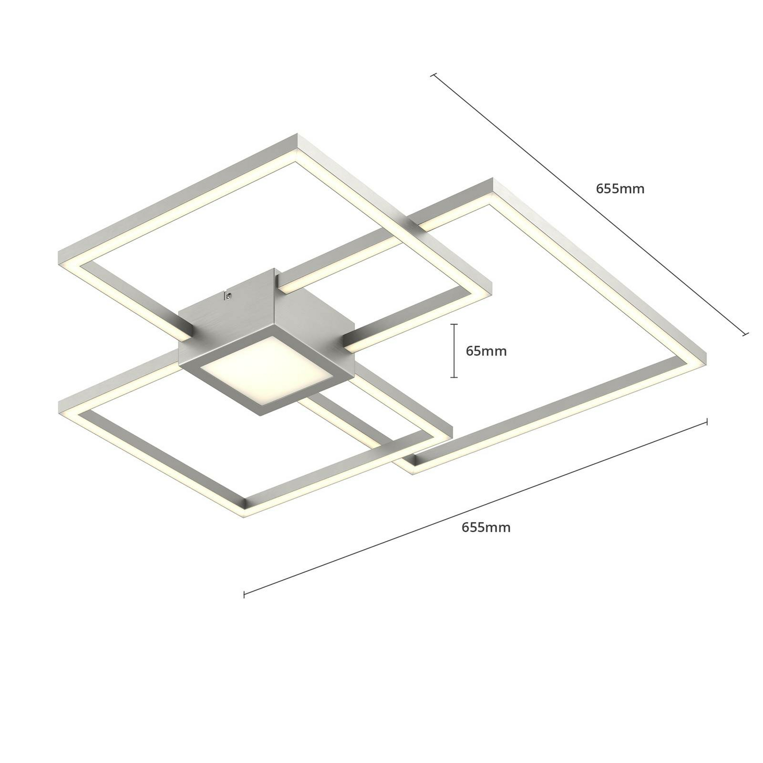 B-Ware Lindby Duetto Led Deckenlampe Deckenleuchte Lampe Wohnzimmerlampe Nickel 38981 - 4251096573992