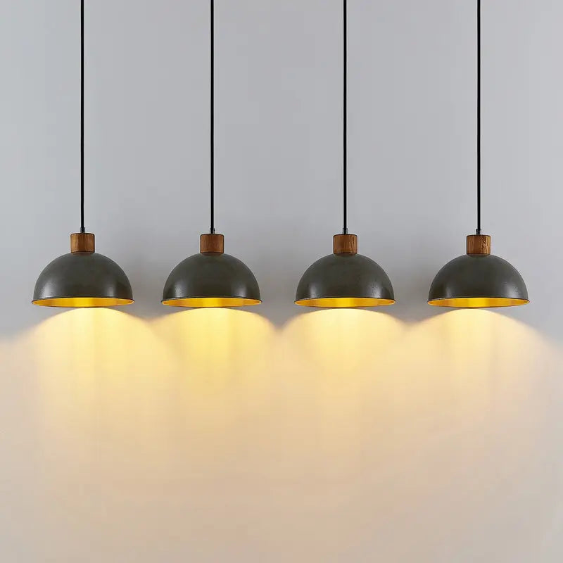 B-Ware Lindby Durbis Hängeleuchte Hängelampe Lampe Leuchte 4 Flmg. E27 Natur Dunkelg249