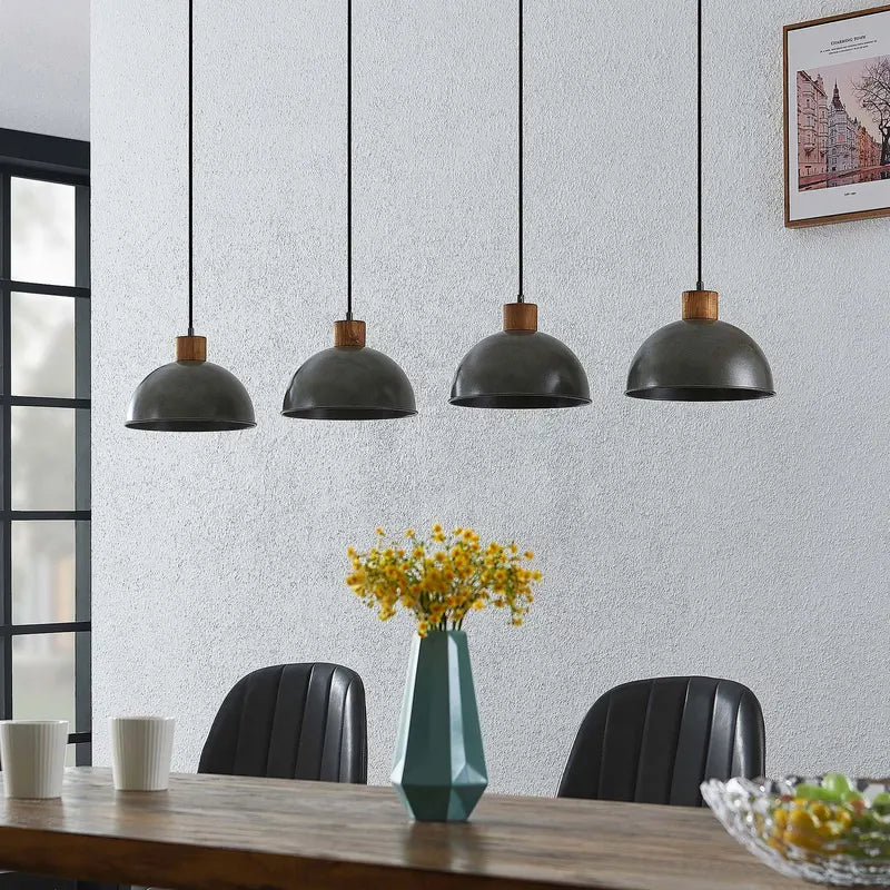B-Ware Lindby Durbis Hängeleuchte Hängelampe Lampe Leuchte 4 Flmg. E27 Natur Dunkelg249