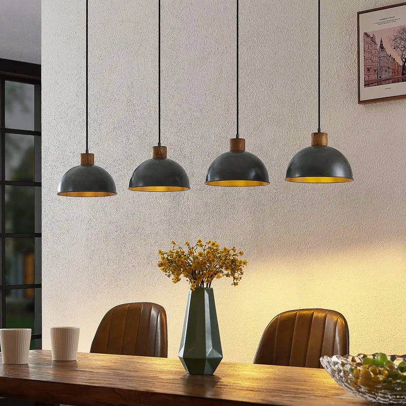 B-Ware Lindby Durbis Hängeleuchte Hängelampe Lampe Leuchte 4 Flmg. E27 Natur Dunkelg249