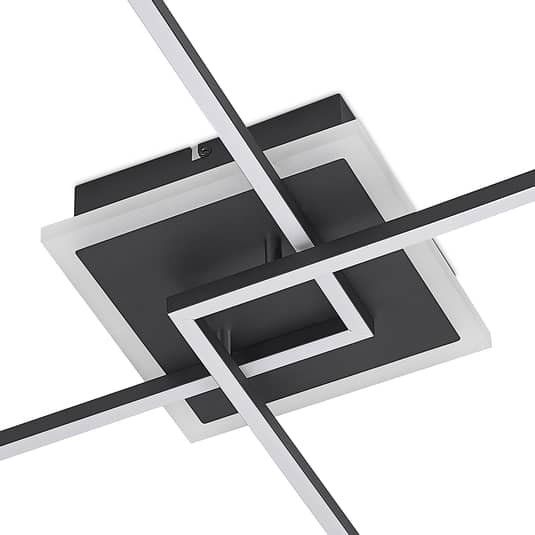 Lindby Deckenlampe Deckenleuchte LED RGB dimmbar schwarz Fernbedienung Kunststof - 4251911726640