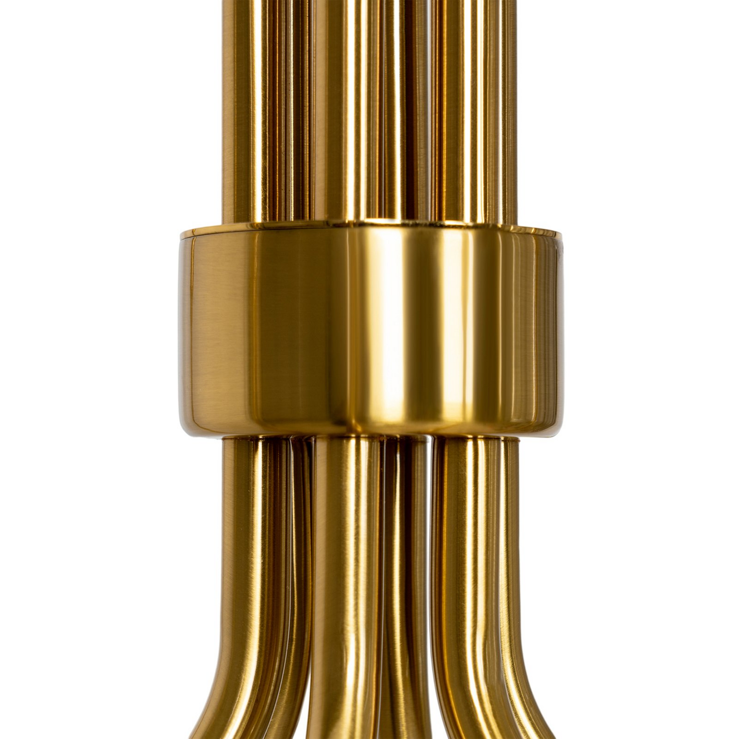 Lustre Lindby Elanova de qualité B, suspension à six lumières, spot en laiton E14995