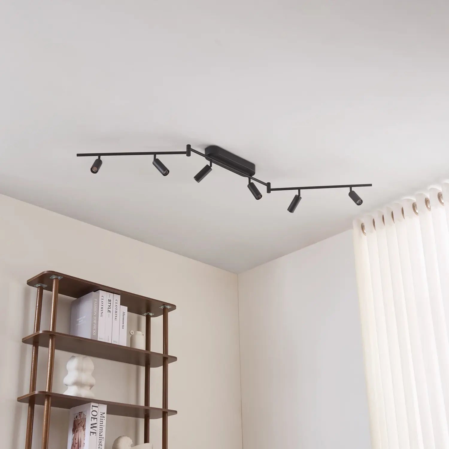 B-Ware Lindby Deckenleuchte Lampe Led Schwarz Matt Spots Eldrin 6 Flammig 152 Cm Ra90 - 4255830903236