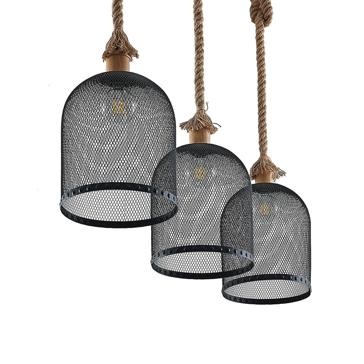 Lindby Epori Pendelleuchte Hängeleuchte Hanfseil 3 Flammig Esszimmerlampe B-Ware - 4251911711257