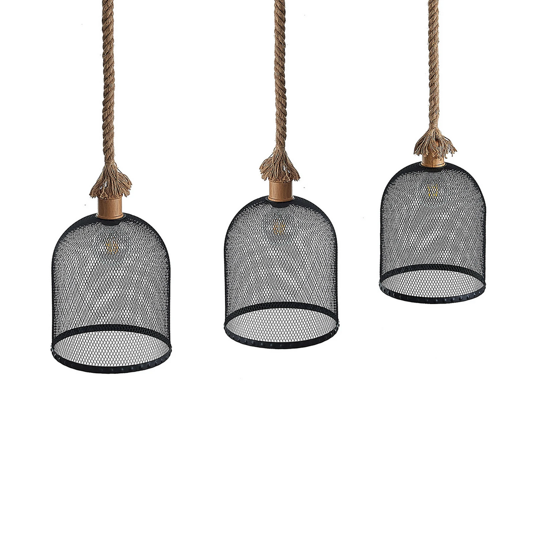 Lindby Epori Pendelleuchte Hängeleuchte Hanfseil 3 Flammig Esszimmerlampe B-Ware - 4251911711257