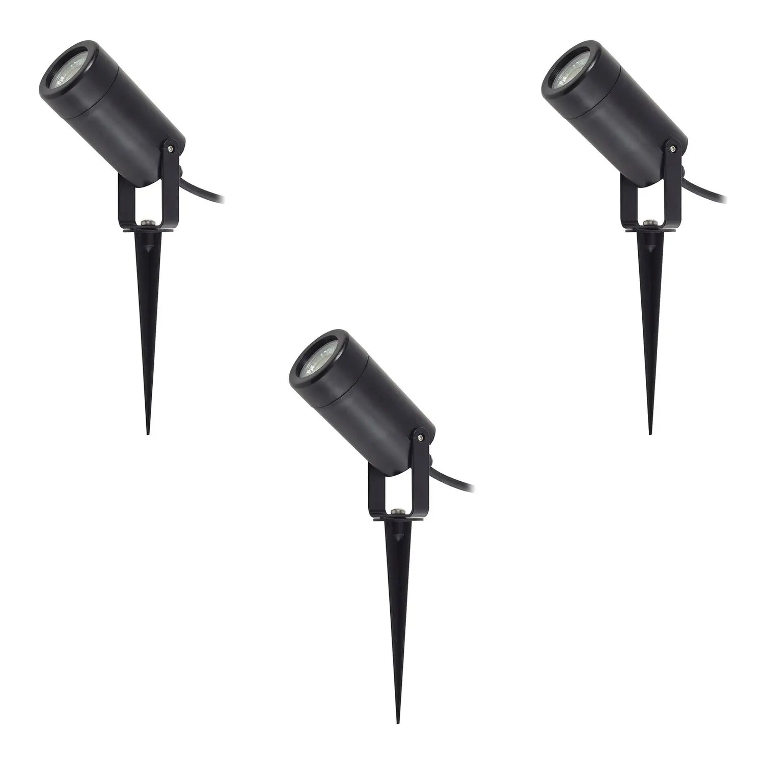 B-Ware Lindby Erdspießleuchte Gartenstrahler Außenleuchte Thorgal Schwarz 3er Set - 4251911785548