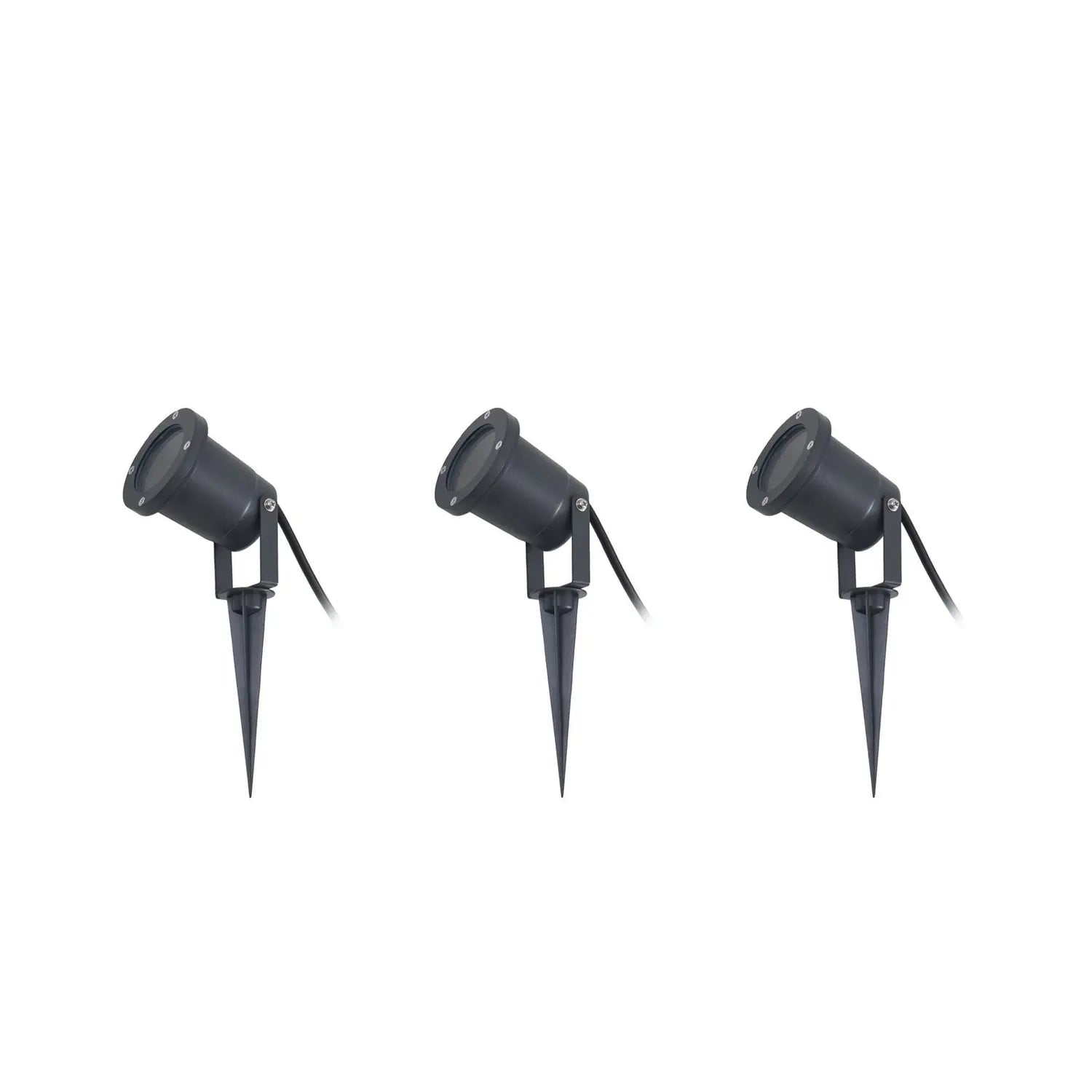 B-Ware Lindby Erdspießstrahler Gartenstrahler Nielas Anthrazit Set Stecker Außenbereich - 4255830909573