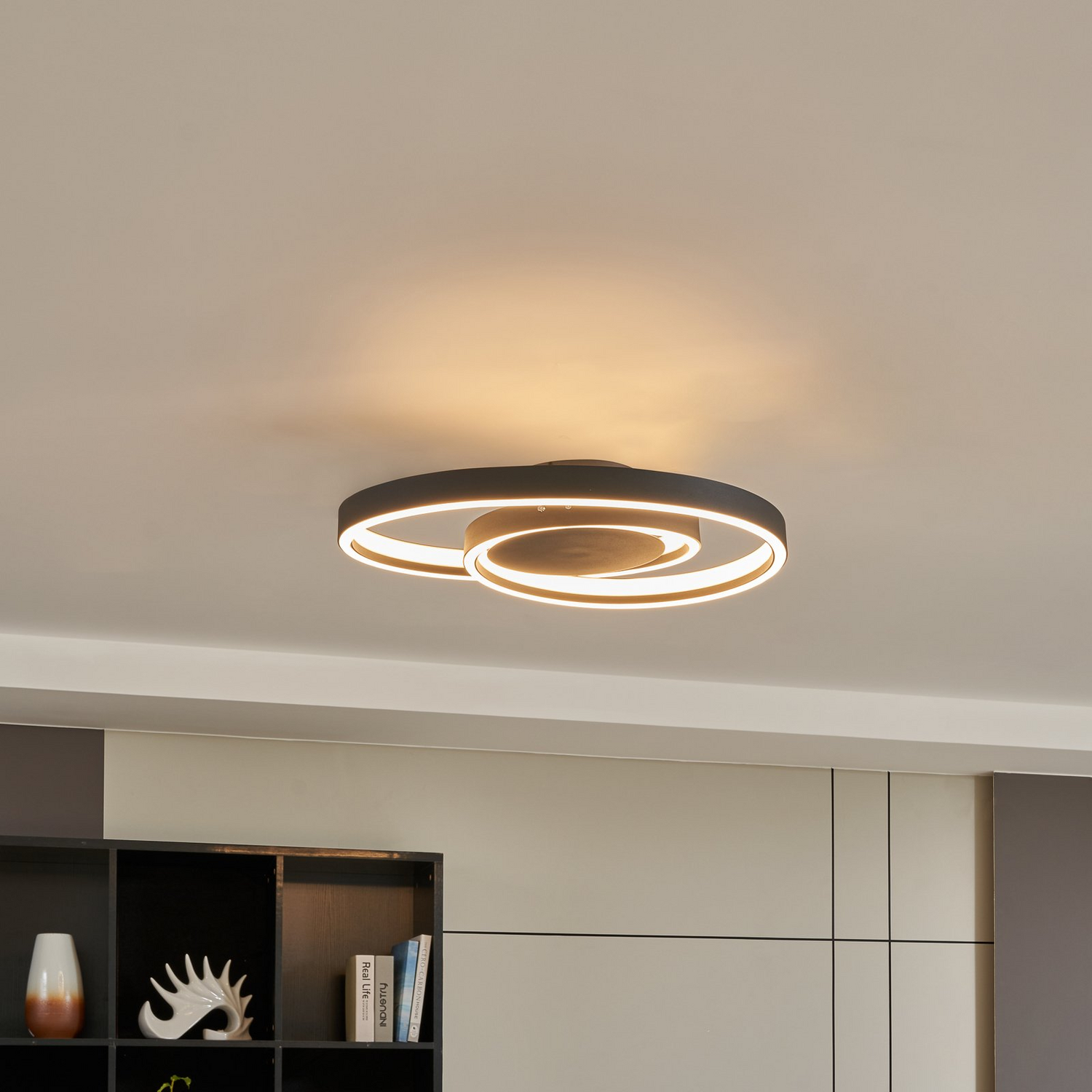 Lindby Erlinik Led Deckenleuchte Stepdim Schwarz Deckenlampe Lampe Leuchte Spot B-Ware - 4251911760095