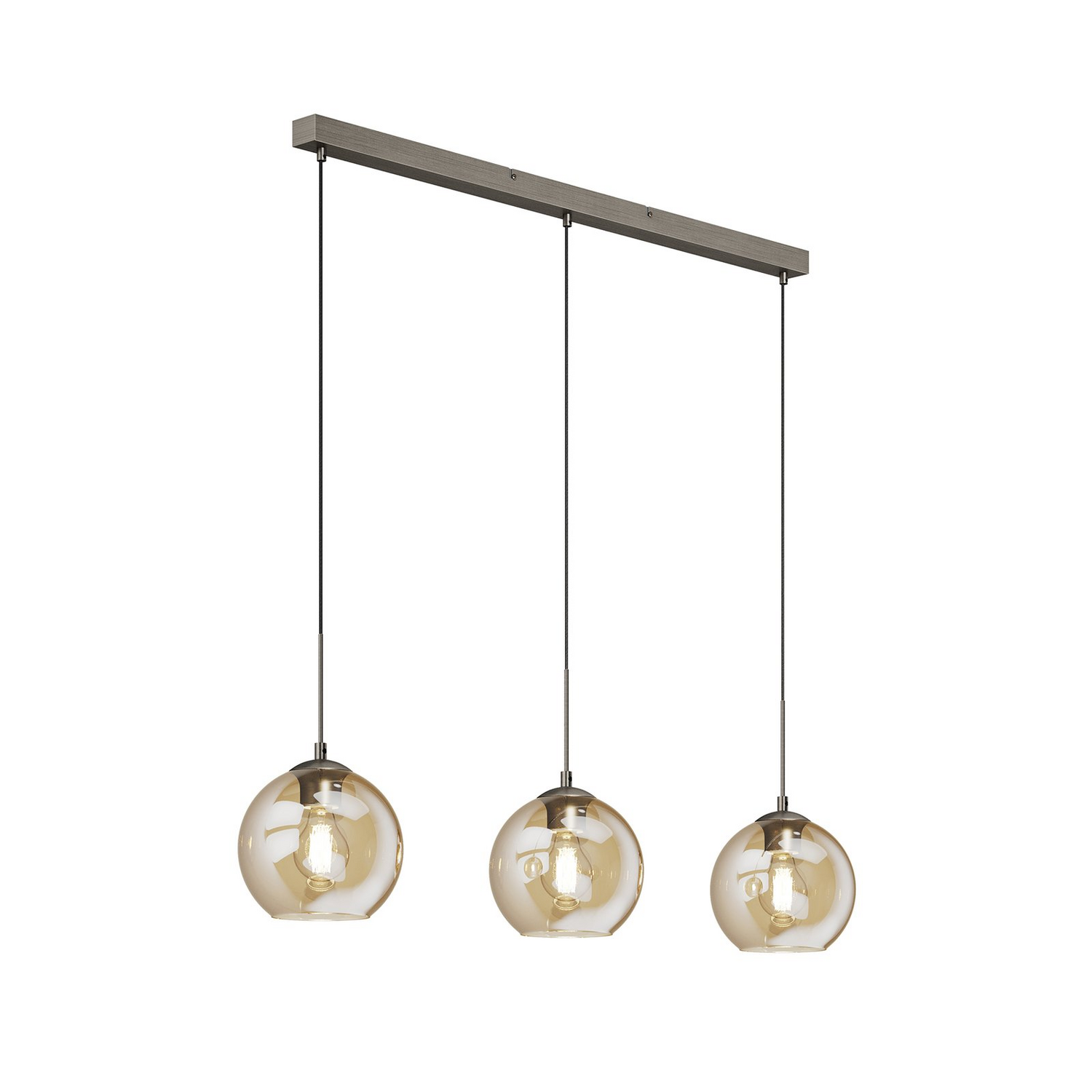Suspension Lindby Sofian de catégorie B, plafonnier à trois lumières, AM806