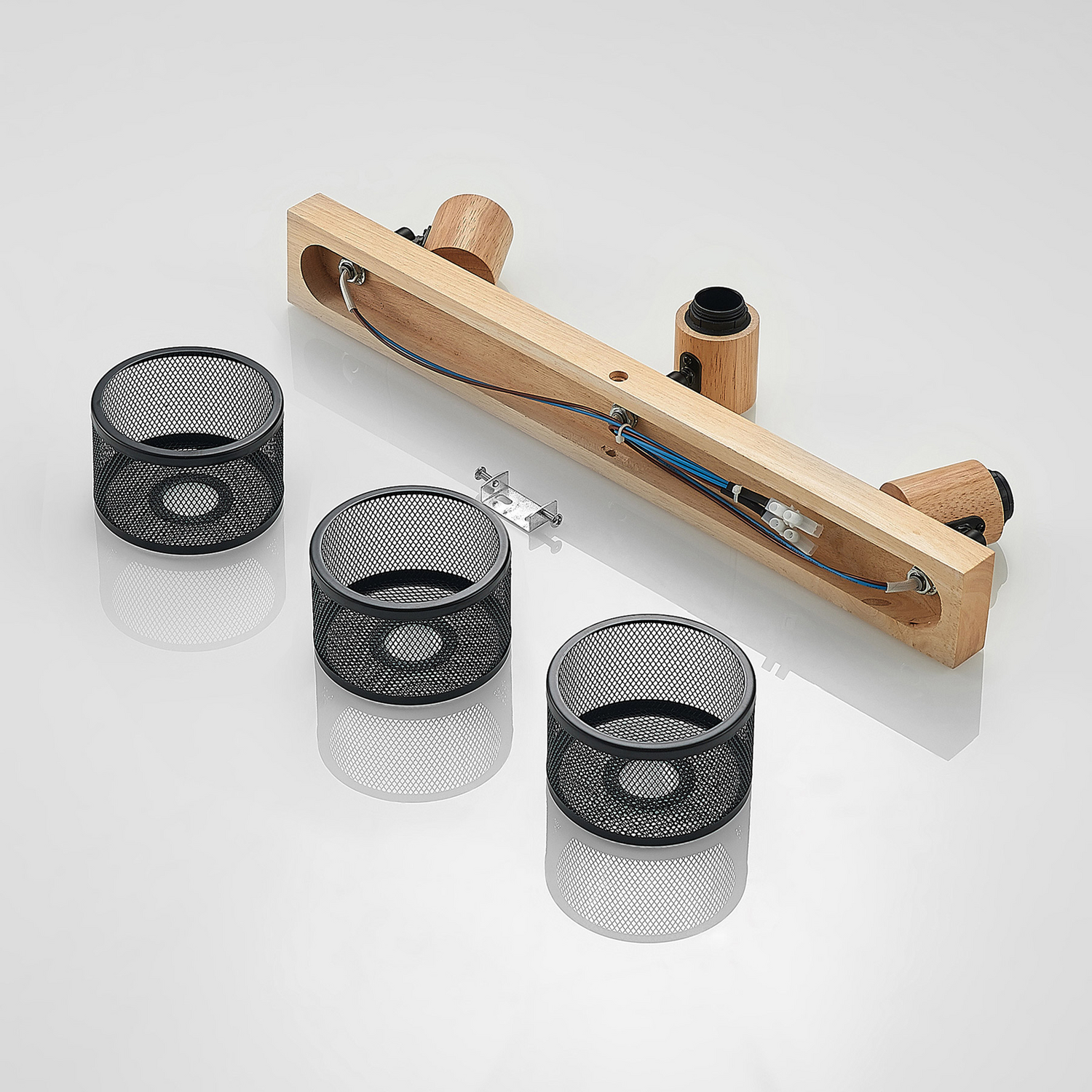 B-Ware Lindby Evinora Deckenstrahler Deckenlampe Deckenlampe Strahler Holz 3 Flammig - 4251911700022