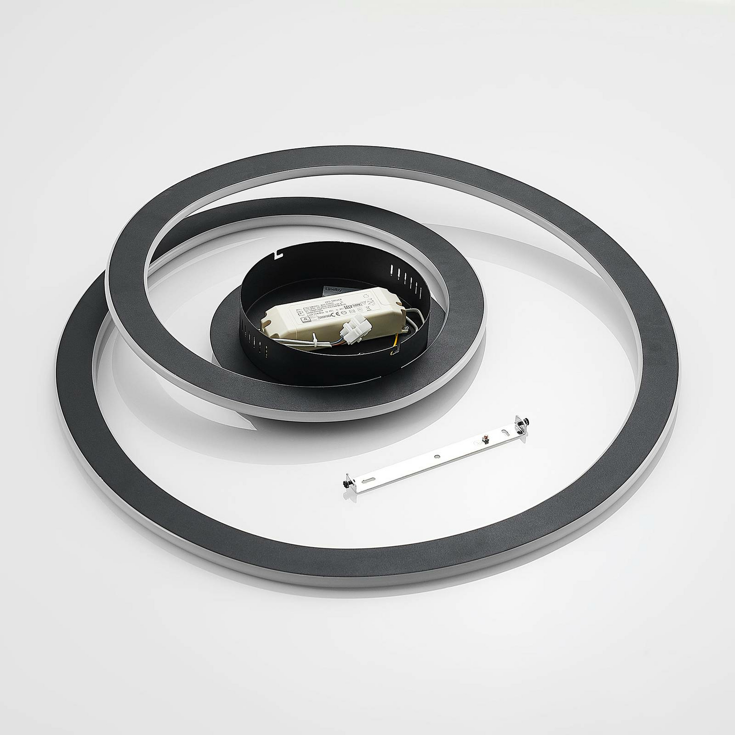 B-Ware Lindby Favio Led Deckenlampe Deckenleuchte Lampe Leuchte Dimmbar ø 66 Cm Schwarz - 4251096587593