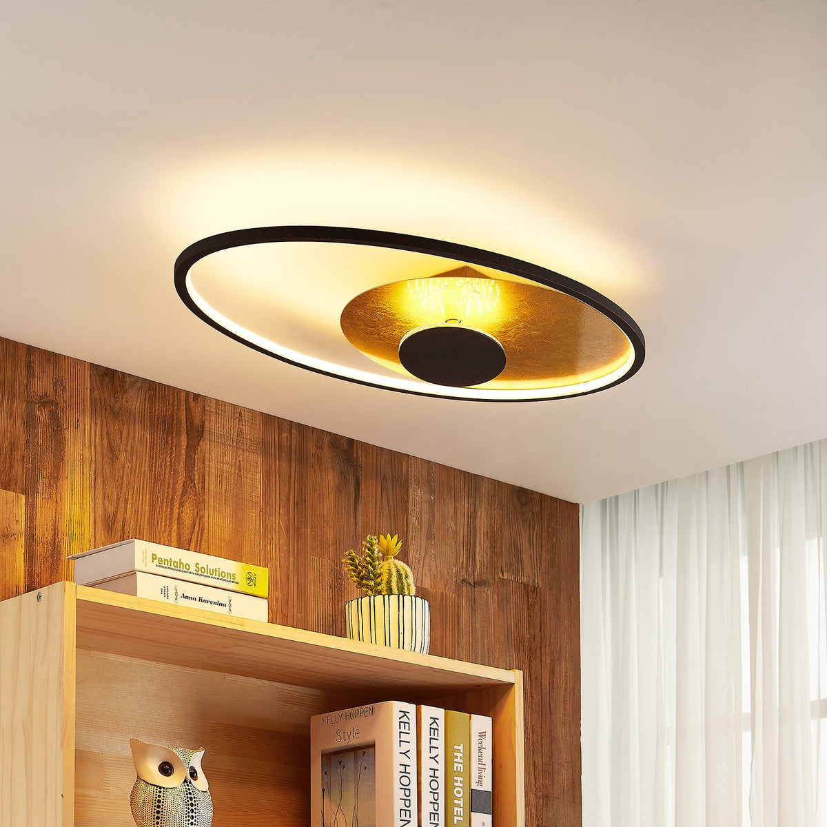 Lindby Deckenleuchte Lampe LED Feival Dimmbar Wandschalter rost gold Metall - 4251096587807