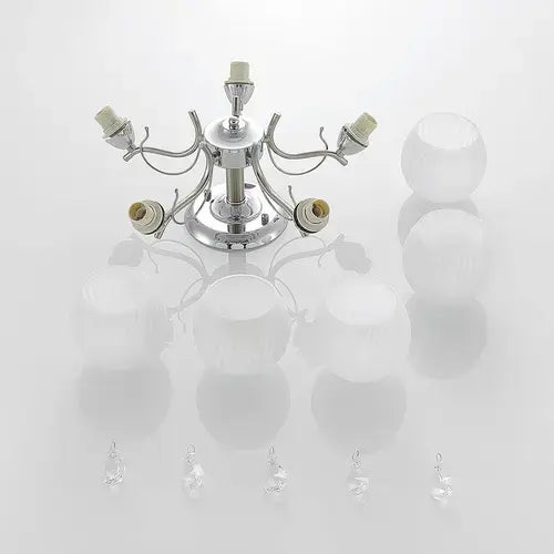 B-Ware Lindby Feodora Deckenlampe Deckenleuchte Lampe Leuchte Kronleuchter Weiß Chrom