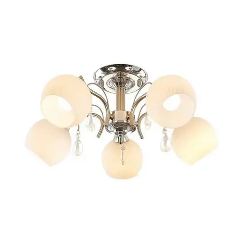 B-Ware Lindby Feodora Deckenlampe Deckenleuchte Lampe Leuchte Kronleuchter Weiß Chrom