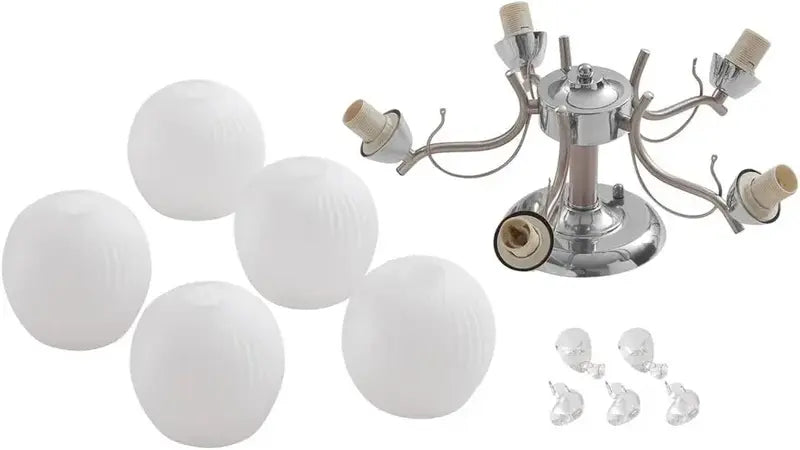 B-Ware Lindby Feodora Deckenlampe Deckenleuchte Lampe Leuchte Kronleuchter Weiß Chrom