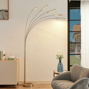 B-Ware Lindby Feska Led Stehleuchte Stehlampe Standleuchte Lampe Leuchte Led Silber