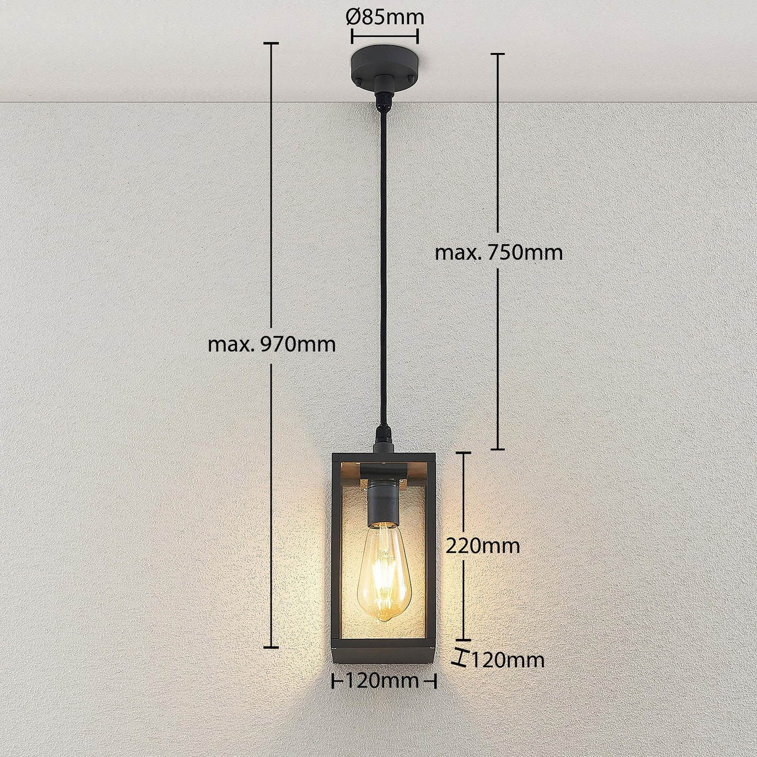 Lindby Filimon Außen Pendelleuchte Terrassenleuchte Gartenleuchte E27 Siehe Text B-Ware - 4251096575873
