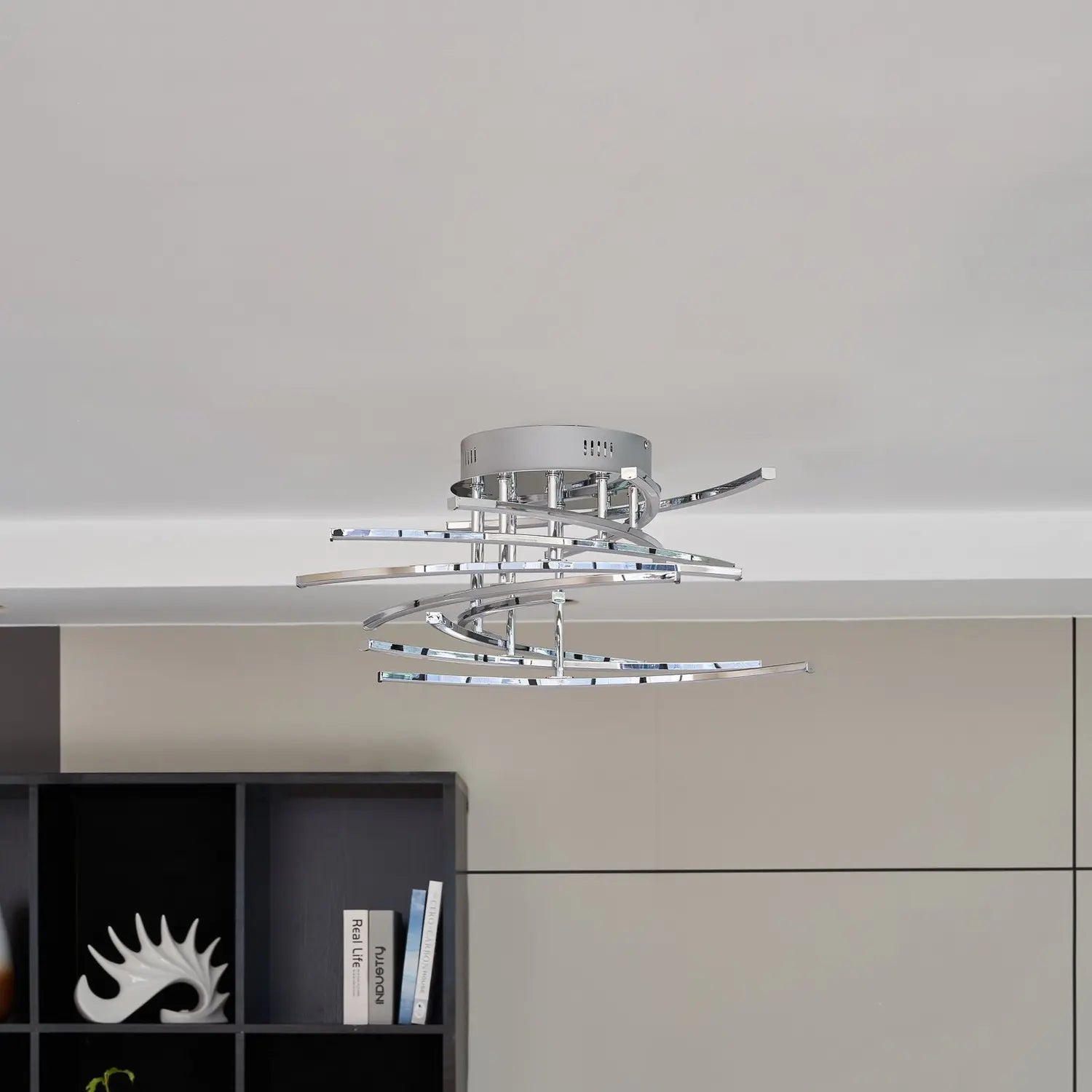 B-Ware Lindby Deckenleuchte Lampe Led Chrom Flakira Beleuchtung Zimmerleuchte - 4251911760125