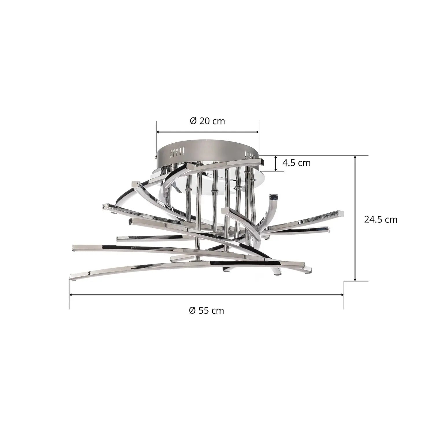 B-Ware Lindby Deckenleuchte Lampe Led Chrom Flakira Beleuchtung Zimmerleuchte - 4251911760125