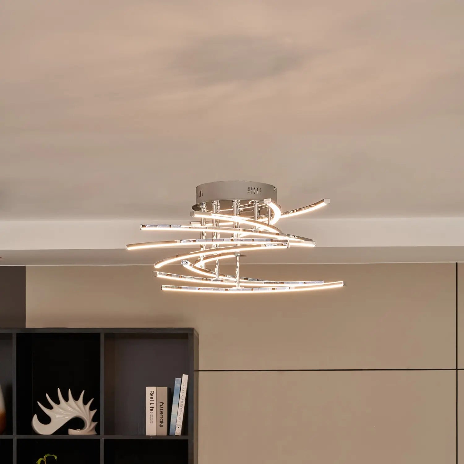 B-Ware Lindby Deckenleuchte Lampe Led Chrom Flakira Beleuchtung Zimmerleuchte - 4251911760125