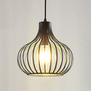 B-Ware Lindby Frances Hängeleuchte Braun 1 Fl. ø 28 Cm Hängeleuchte Pendelleuchte Lampe