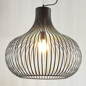 B-Ware Lindby Hängeleuchte Frances Deckenlampe Pendelleuchte Lampe Braun 1 Flammig 60cm