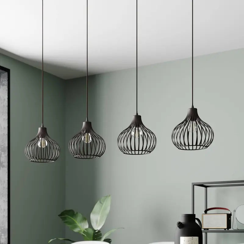 Lindby Hängelampe Pendelleuchte Frances Lampe kaffeebraun 4-flammig Metall 498 - 4251096551716