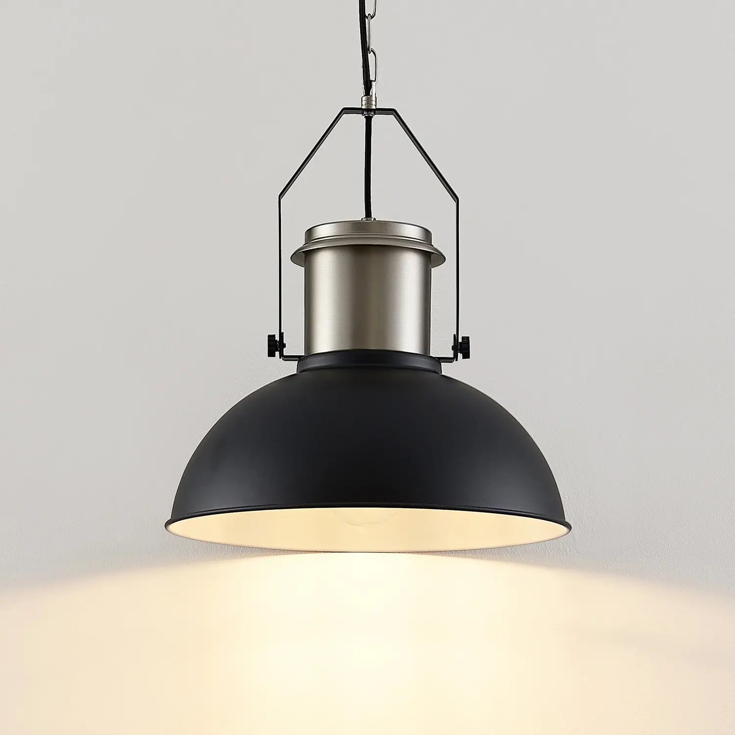 B-Ware Lindby Freitjof Hängeleuchte Hängeleuchte Lampe Leuchte Ip20 Schwarz/Nickel M200