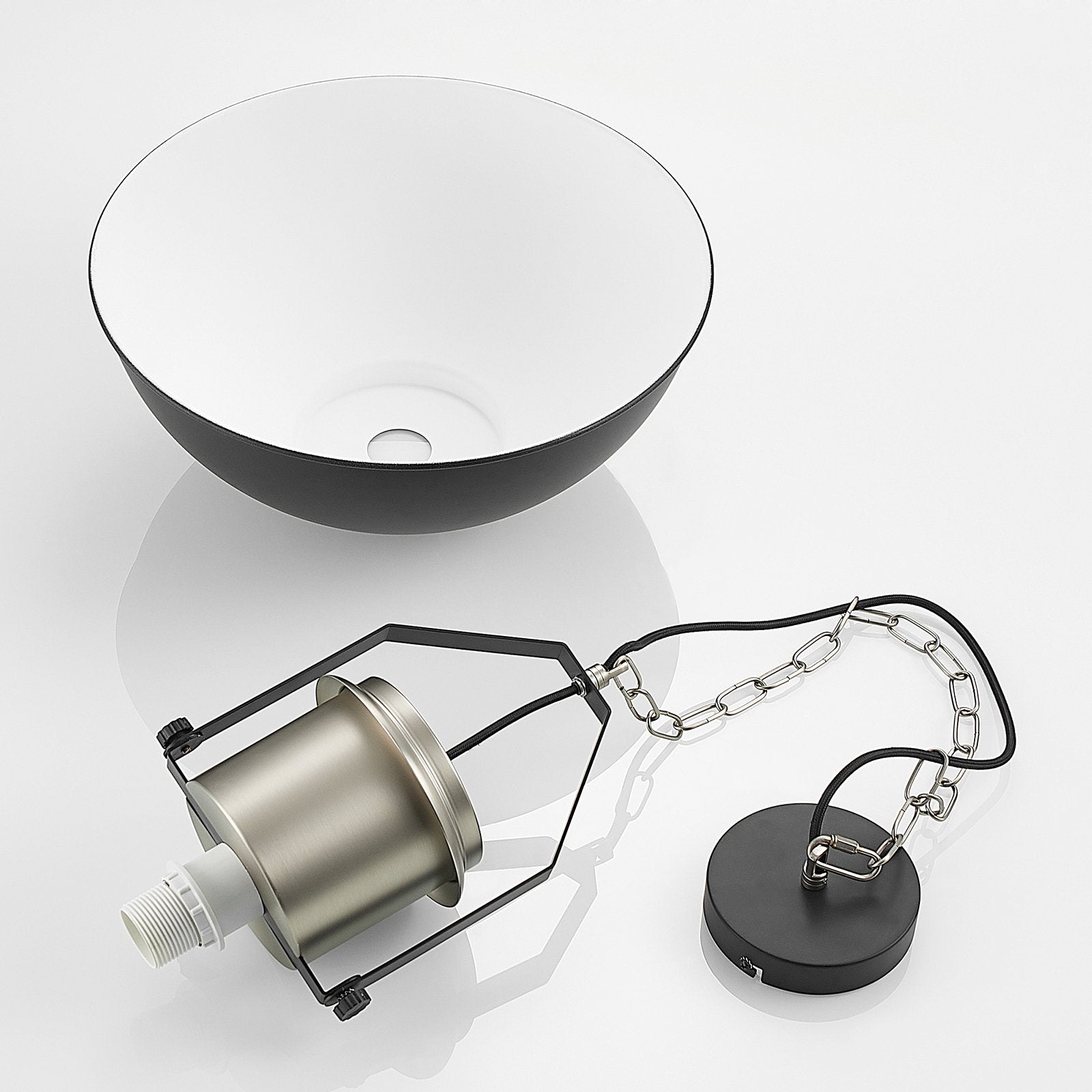 B-Ware Lindby Freitjof Hängeleuchte Hängeleuchte Lampe Leuchte Ip20 Schwarz/Nickel M200
