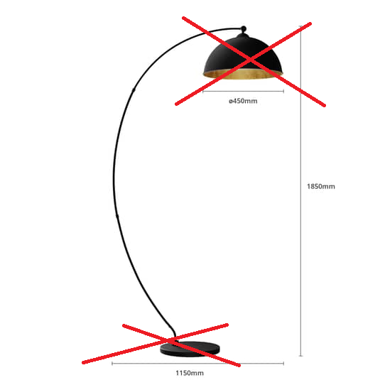 Lindby Gebogene Stehleuchte Stehlampe Lampe Leuchte Jonera SIEHE TEXT/FOTO246 - 8502193059690