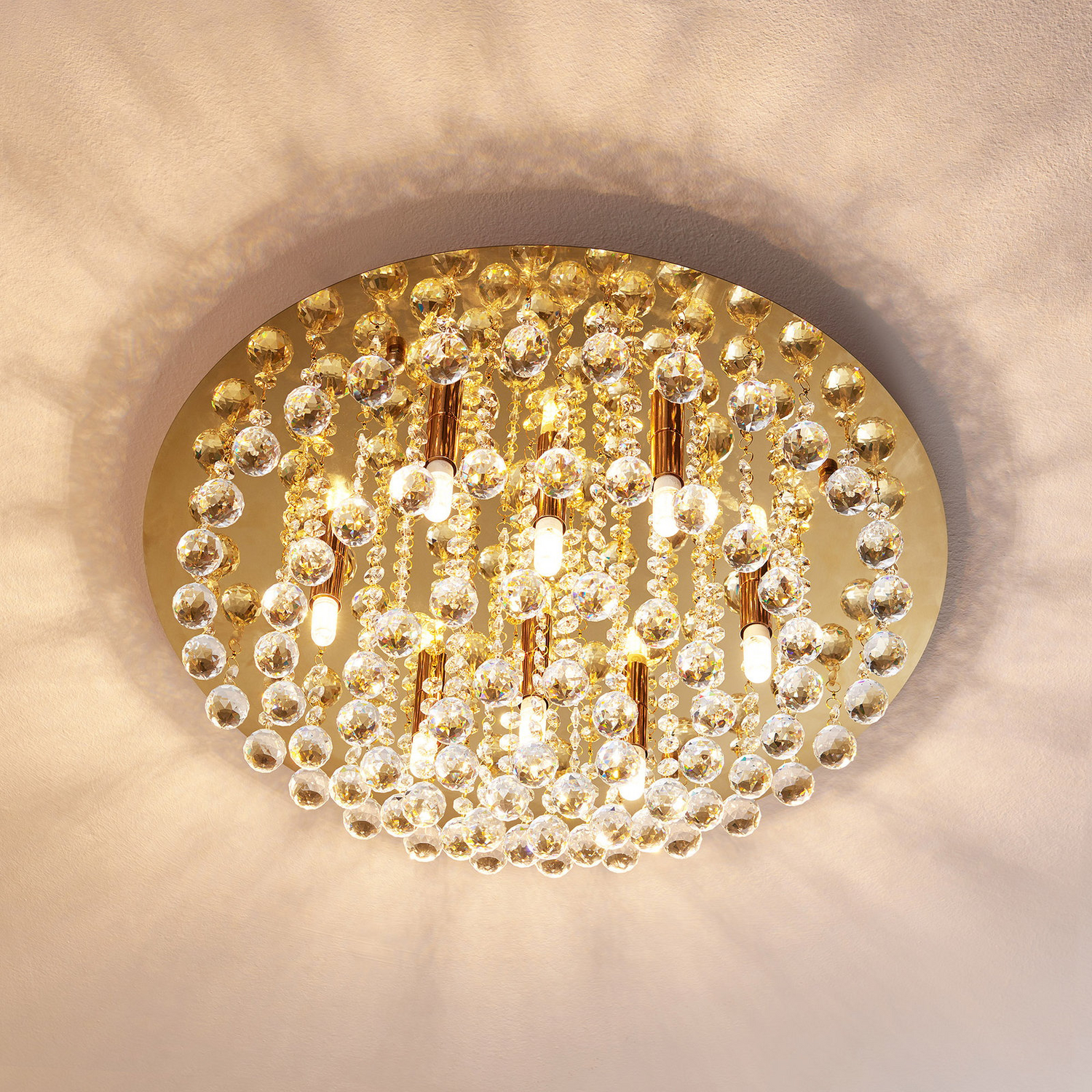 B-Ware Lindby Deckenleuchte Deckenlampe Gillion Kronleuchter Kristall Lampe Led ø 55cm