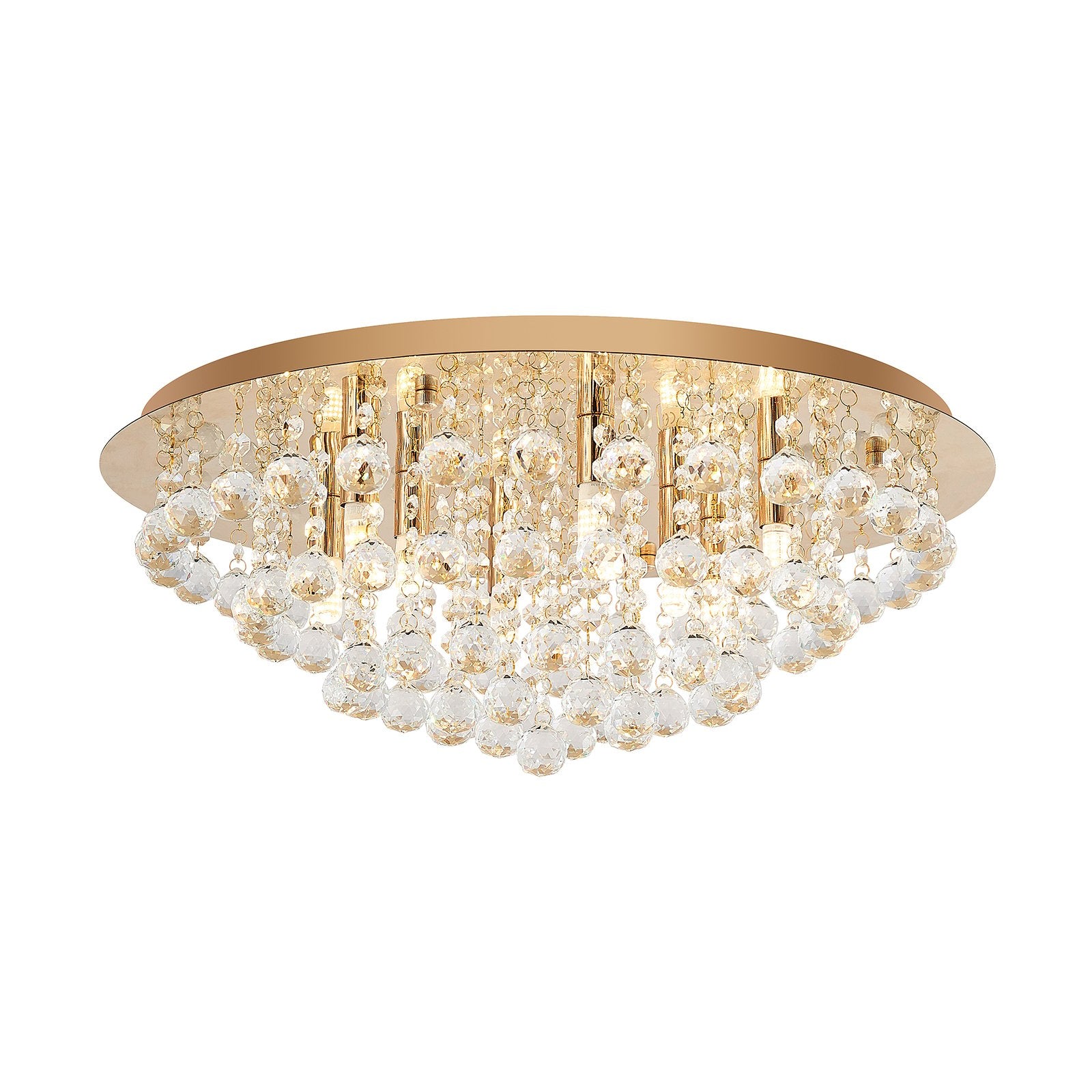 Lindby Deckenleuchte Deckenlampe Gillion Kronleuchter Kristall Lampe LED Ø 55cm - 4251096590050