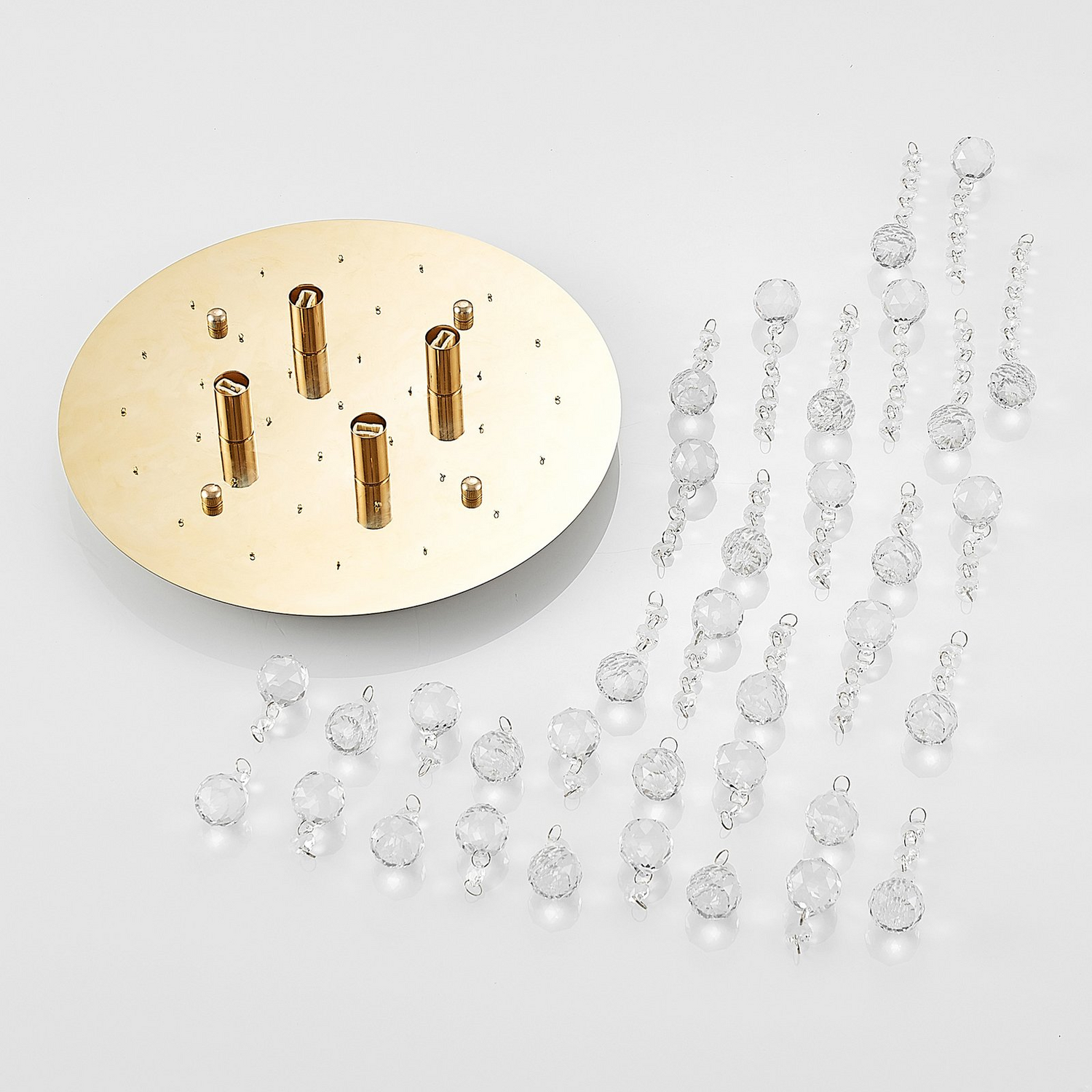 Lampes de plafond Lindby Gillion de catégorie B, plafonnier, lampe, suspension, modèle à quatre flammes 960 