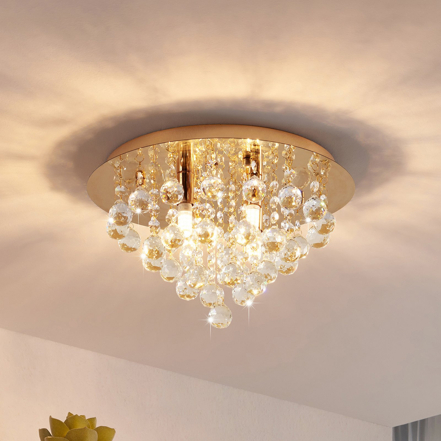 Lampes de plafond Lindby Gillion de catégorie B, plafonnier, lampe, suspension, modèle à quatre flammes 960 