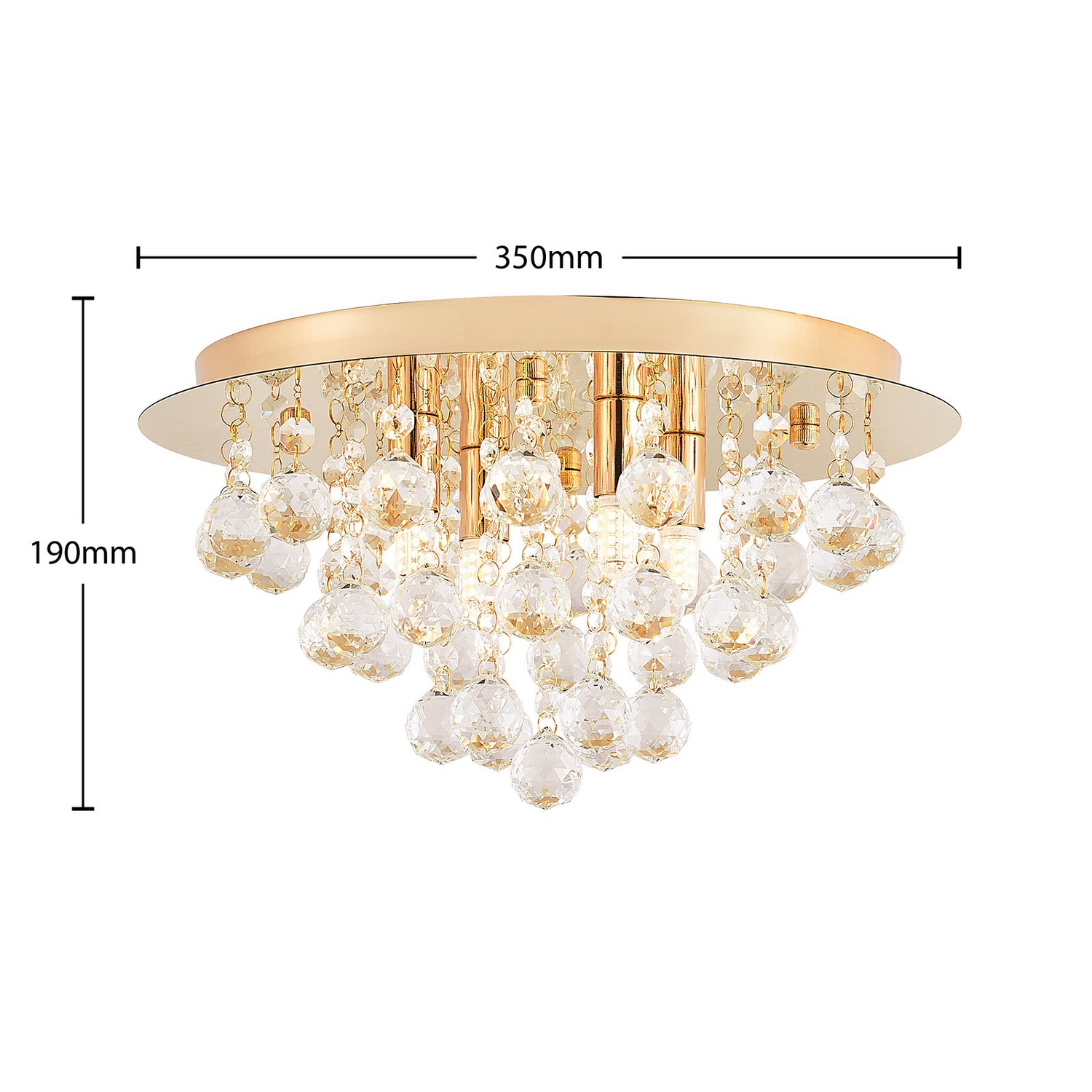 Lampes de plafond Lindby Gillion de catégorie B, plafonnier, lampe, suspension, modèle à quatre flammes 960 