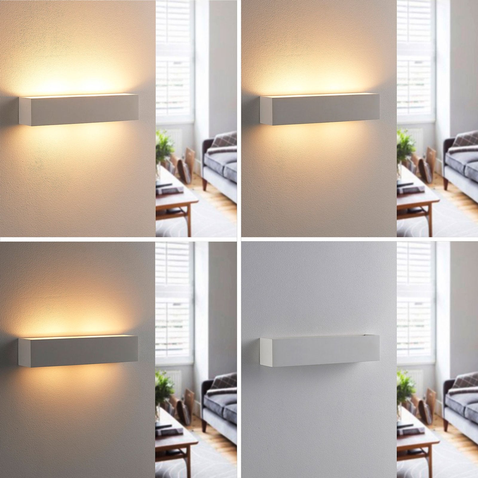Lindby Gipswandleuchte Tjada Wandlampe Wandleuchte Lampe Leuchte G9 LED weiß77 - 4251096533590
